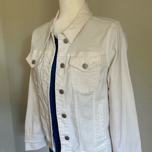 Women’s White Denim Jacket - Clean Classic Jean Jacket